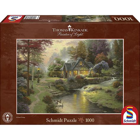 Schmidt Puzzle 1000 Pcs Thomas Kinkade Stillwater Cottage 58464