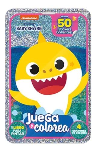 Baby Shark Juega Y Colorea Libro Para Pintar Crayones MercadoLibre