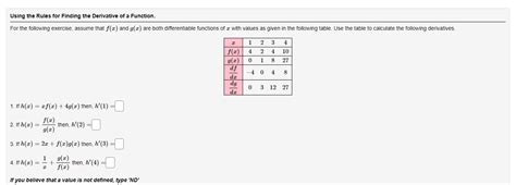 Solved 1 If H X Xf X 4g X Then H′ 1 2 If