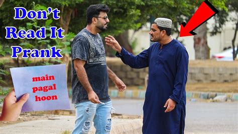 Don T Read It Prank Desi Pranks 2 O Pranks In Pakistan YouTube