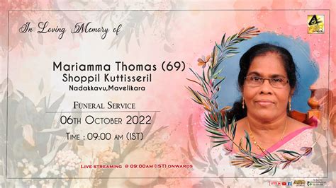 Funeral Service Mariamma Thomas Shoppil Kuttisseril