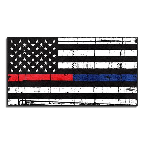 Police and Fire American Flag — K CUSTOM DESIGN