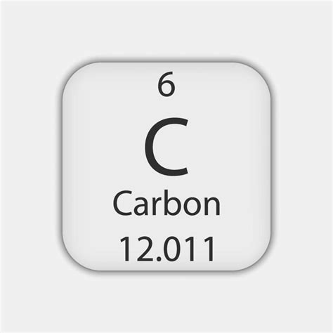 Carbon Symbol Chemical Element Of The Periodic Table Vector Illustration 12967192 Vector Art