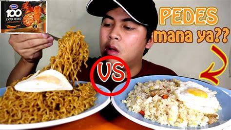 MIE GORENG GAGA EKSTRA PEDAS SAMA NASI GORENG EKSTRA RAWIT PEDAS