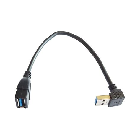 90 Degree USB 3 Male to USB 3 Female Cable - GeeWiz