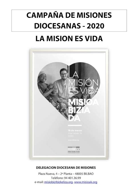 PDF CAMPAÑA DE MISIONES DIOCESANAS 2020 LA MISION ES VIDA 2020 3