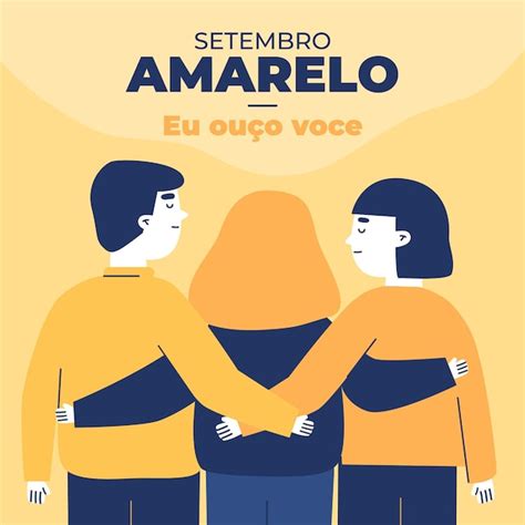 Setembro Amarelo Concept Vector Premium