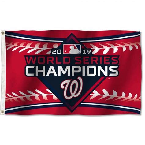 Washington Nationals 2019 World Series Champions Flag Measures 3x5 Ft