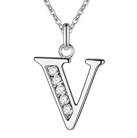 Fashion Letter Necklaces Pendants Silver Plated Stainless Steel Choker