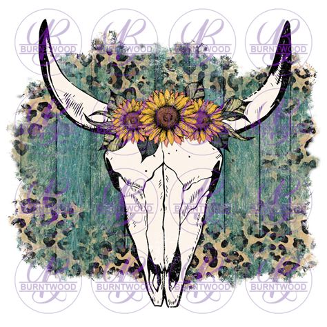 Sunflower Cow Skull 2161