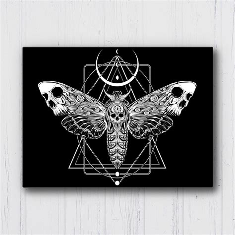 Death Head Moth Surreal Canvas Sets