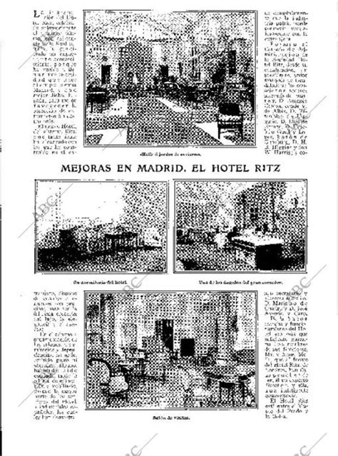 As Era El Hotel Ritz De Madrid Hace A Os Archivo Abc