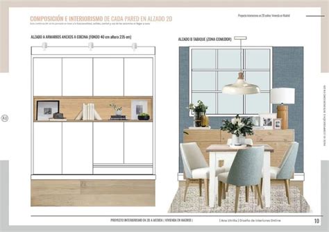 INTERIORISMO EN 2D DE SALÓN COMEDOR Y HOME OFFICE EN MADRID DE