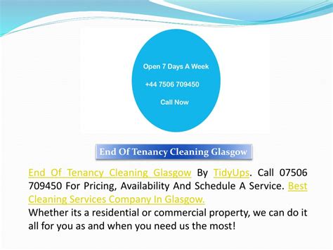 Ppt Best End Of Tenancy Cleaning Glasgow Powerpoint Presentation