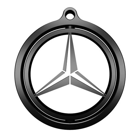 Stl File Mercedes Star Swivel Key Ring・3d Printer Design To Download・cults