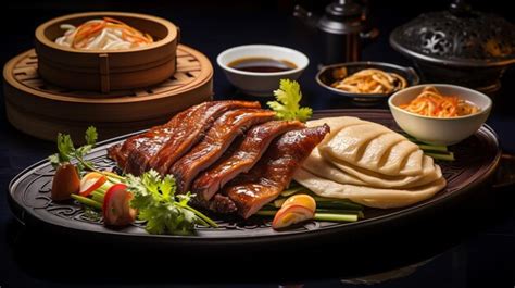 Premium AI Image | Photo of Peking Duck as a dish in a highend restaurant