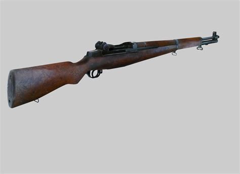 M1 Garand 3d Model 45  Fbx Lwo Free3d