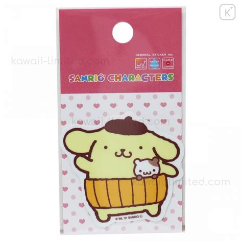 Japan Sanrio Vinyl Sticker Pompompurin Hello Friend Kawaii Limited