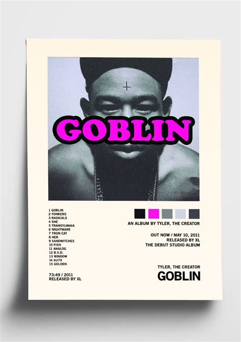 Tyler the Creator 'Goblin' Album Art Tracklist Poster – The Indie Planet