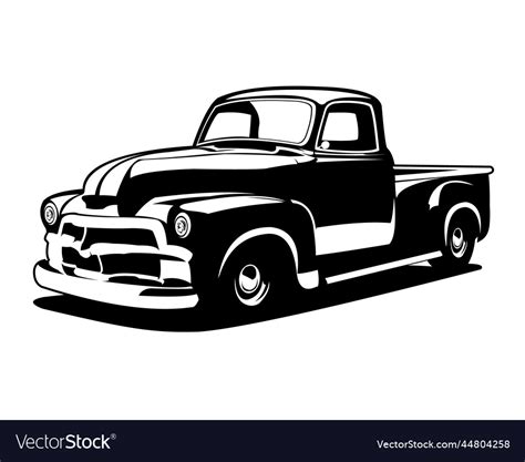 Old Truck Silhouette Clip Art