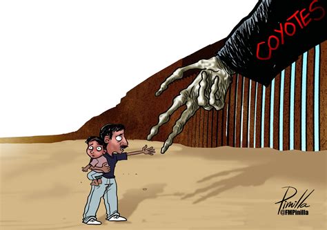 Coyotes Y Migrantes Caricatura