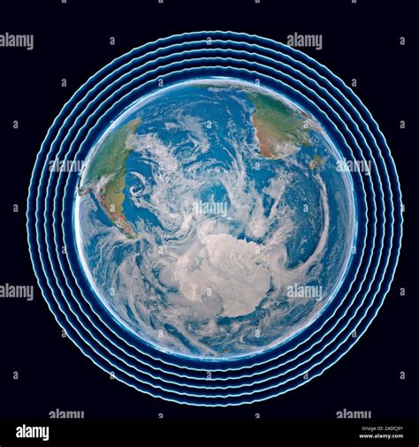 Earths Magnetic Field Illustration Of The Magnetic Field Blue Lines