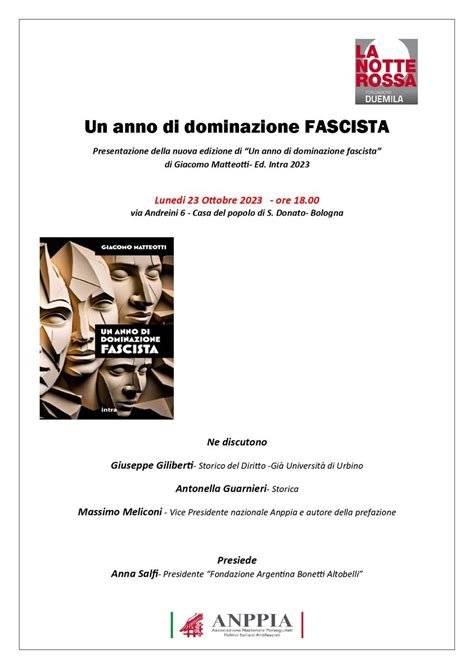 Presentazione Del Libro Un Anno Di Dominazione Fascista Di Giacomo