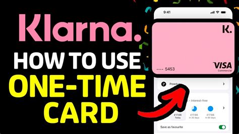 How To Use Klarna One Time Card Very Easy Youtube