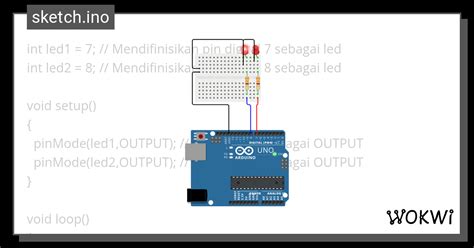 Percobaan 1 Wokwi ESP32 STM32 Arduino Simulator