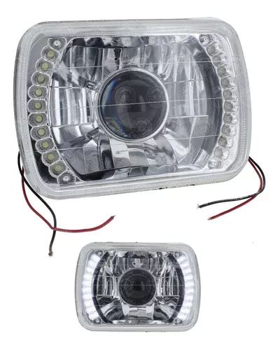 Faro Unidad Cuadrada 5x7 Universal Lupa Con 20 Led Blanco Envío gratis