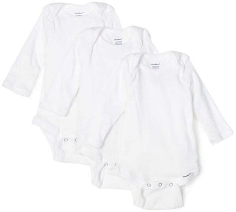 Gerber 3 Pack White Long Sleeve Onesies 18 Months Walmart Canada