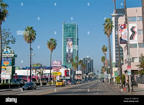 Sunset Boulevard Beverly Hills Los Angeles USA Stockfotografie - Alamy