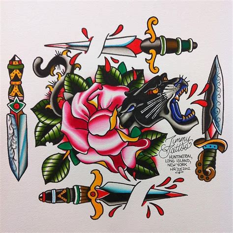 Astonishing Traditional Dagger Tattoo Outline Ideas