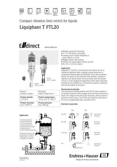 Liquiphant T Ftl Endress Hauser