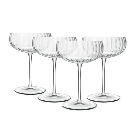 Luigi Bormioli Optica Champagne Coupe 300ml Set Of 4 Kitchen Warehouse™