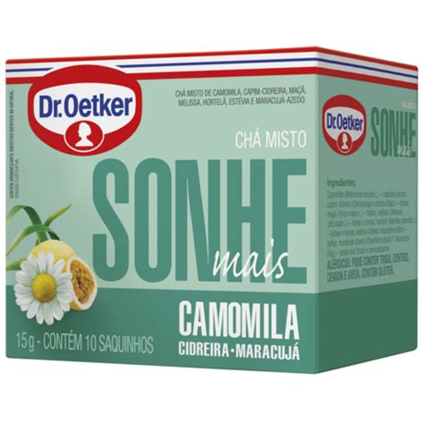 Chá Misto de Camomila Cidreira e Maracujá 10 Sachês Dr Oetker