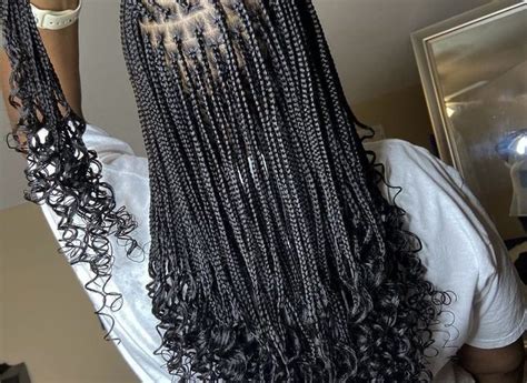 How To Make Knotless Braids With Curly Ends Tiana Space