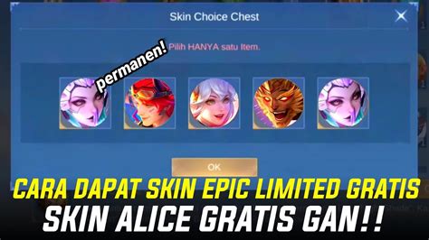 Cara Dapatkan Skin Epic Limited Gratis Skin Epic Limited Alice Gratis