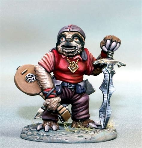 Sloth Bard with Sword and Lute | Dark Sword Miniatures