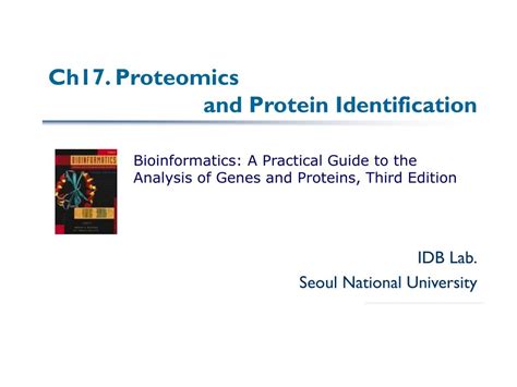 Ppt Ch Proteomics And Protein Identification Powerpoint