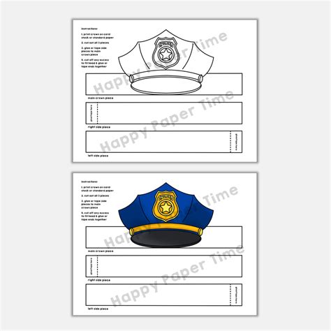 Police Hat Template