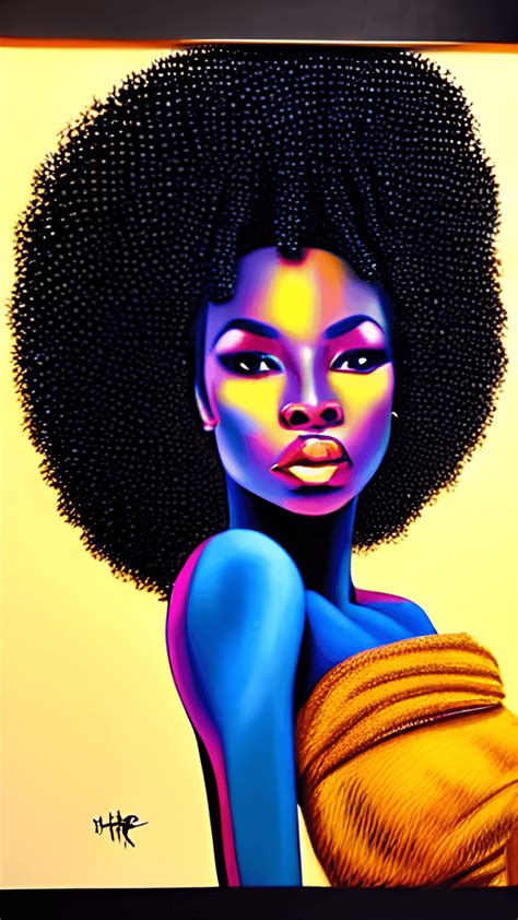 Colorful African American Pop Art Black Woman Creative Fabrica