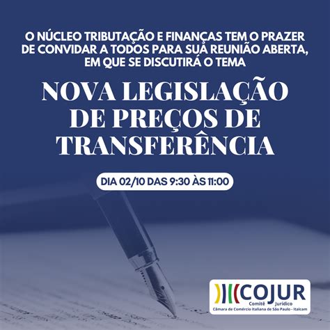 Nova Legislação de Preços de Transferência Câmara de Comércio Italo