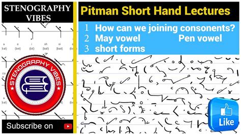 Joining Of Consonants In Shorthand Youtube