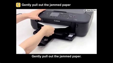 Pixma Mg5520mg5522mg6420 Removing A Jammed Paper Paper Output Slot