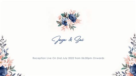 Jaya Wed Sai Reception Live YouTube