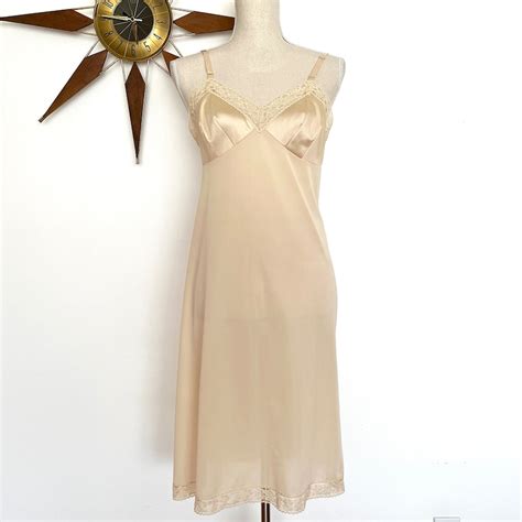 Nude Slip Dress Women Etsy