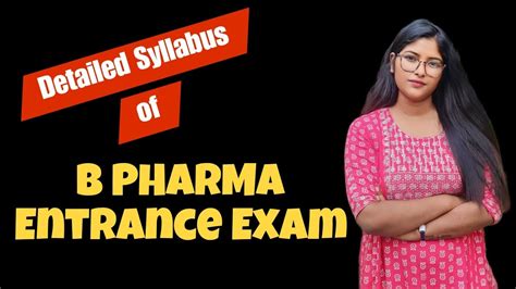 B Pharma Entrance Exam Syllabus Bachelor Of Pharmacy Entrance