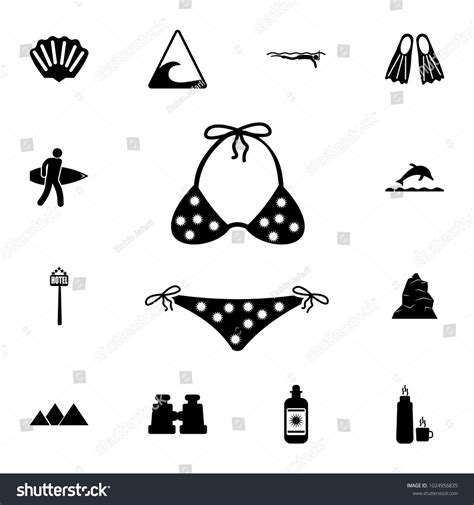 Bikini Swimsuit Icon Set Tourism Icons Stock Vector Royalty Free Shutterstock