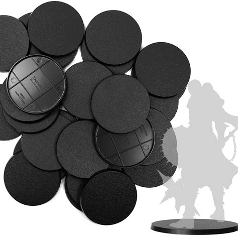 Lot 100 Pcs 25mm Plastic Miniature Round Bases Wargames Warhammer